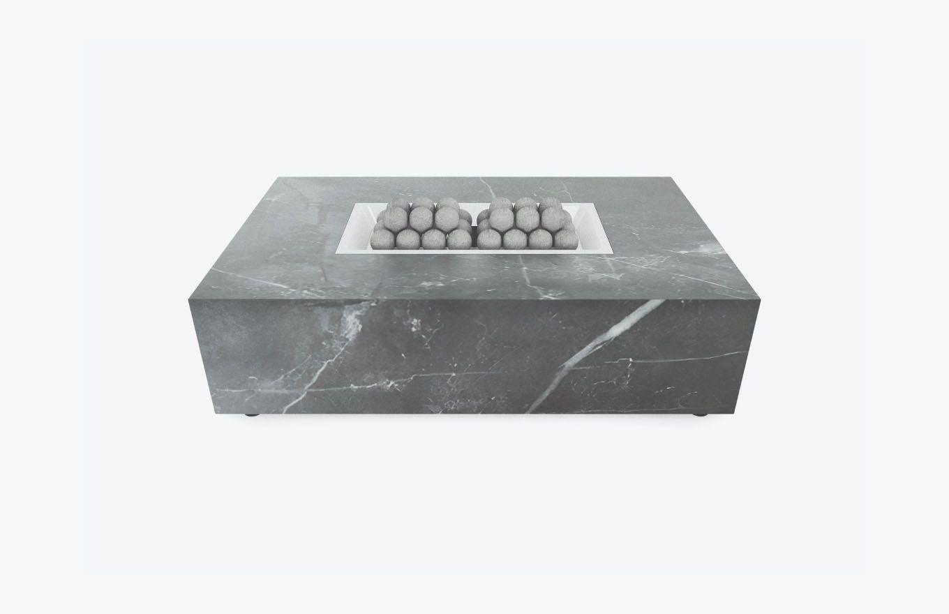 Modern outdoor fire pit table by Outer designed for patio and outdoor living spaces
