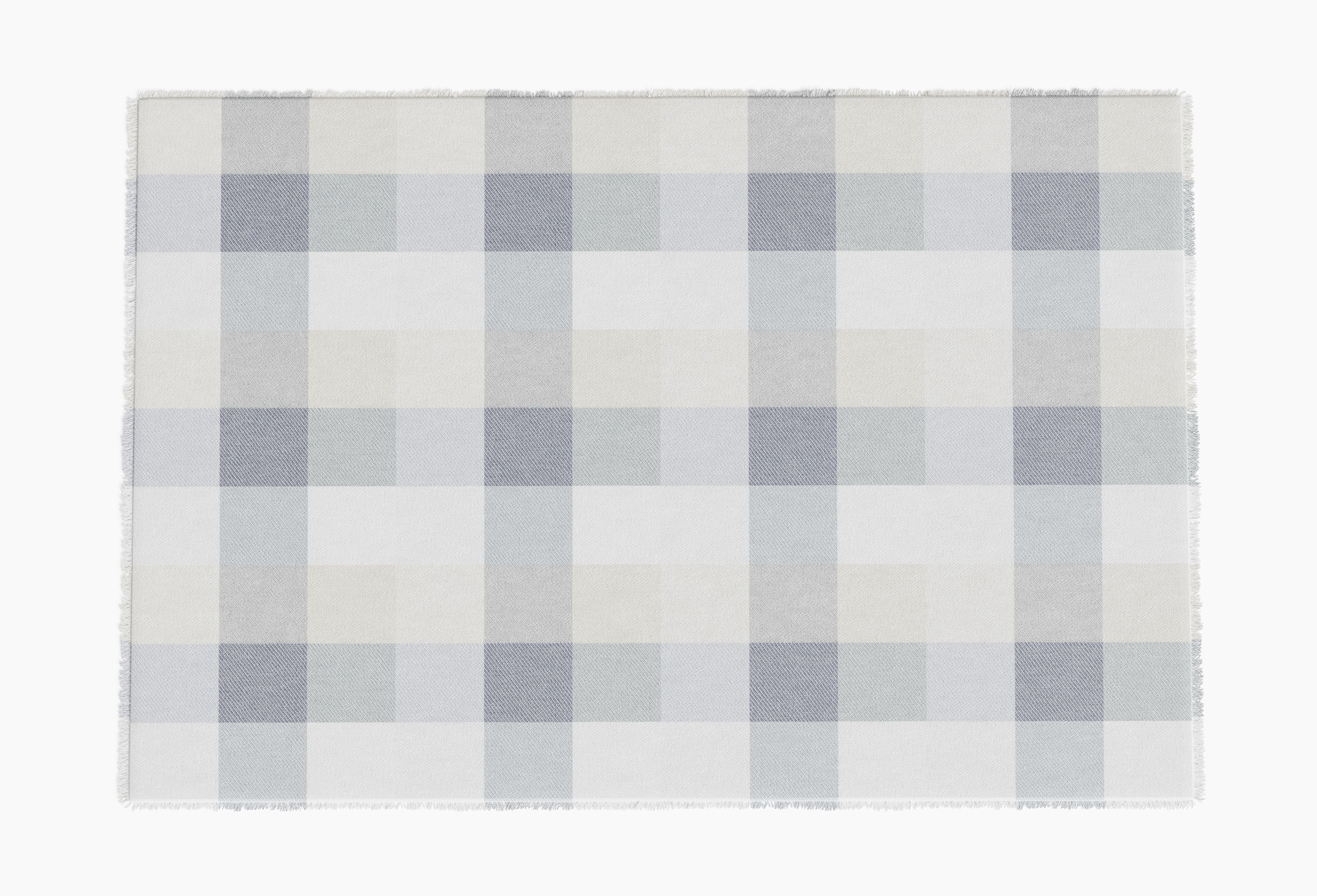 Outdoor Bug Shield Throw Blanket - Stone Gray Buffalo Plaid #color_Stone Gray Buffalo Plaid