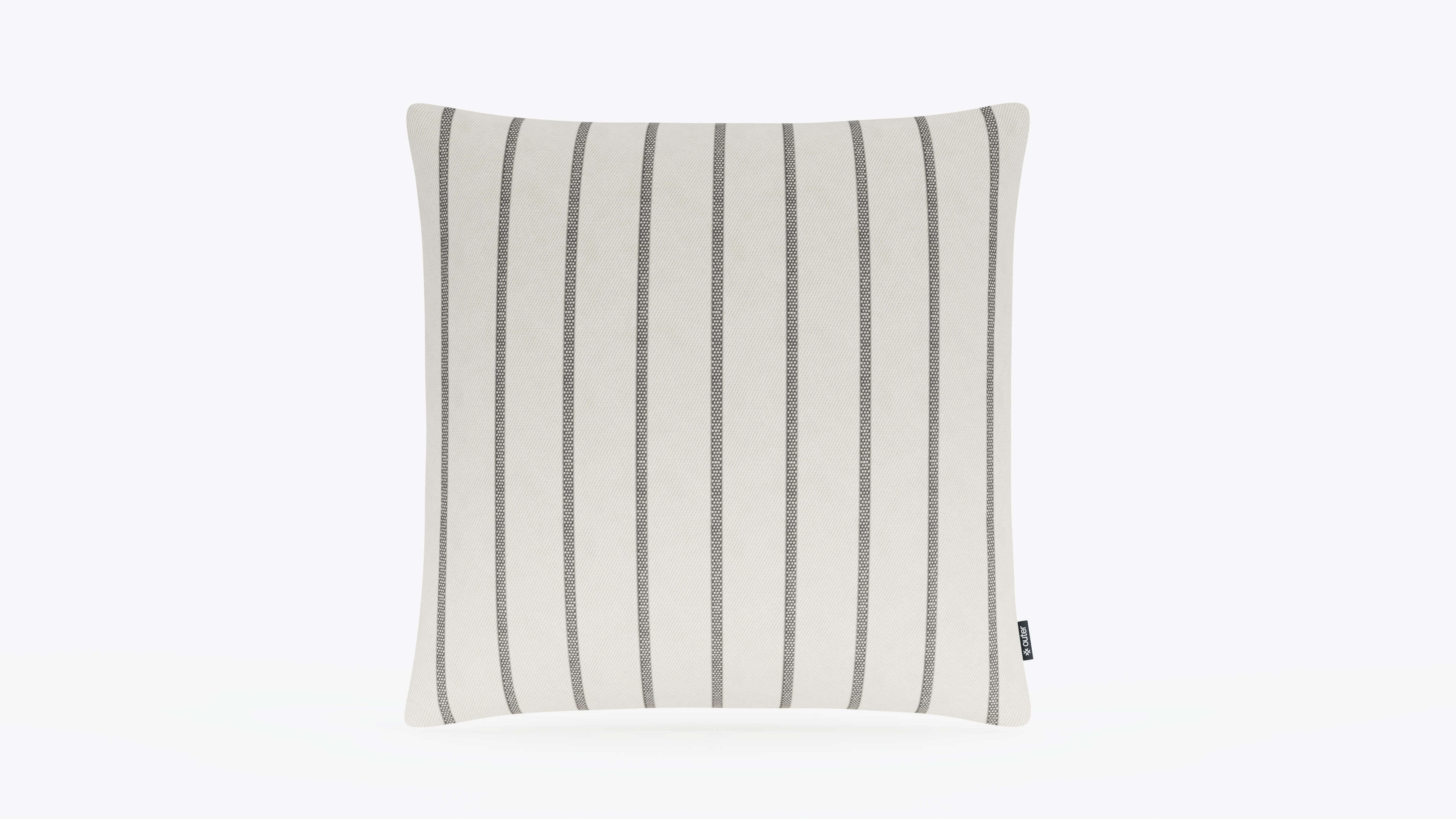 OuterWeave Outdoor Throw Pillow - 18 x 18 #color_palisades gray stripe